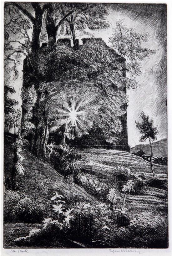 Edgar Holloway (1914-2008) Llanthony Tertia, Capel-y-ffin, 1970, 227 x 150mm